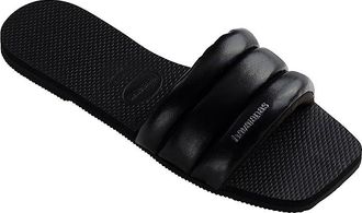 Havaianas You Milan Flip Flop Sandal Womens Sandals Black : EU 41-42 (US Mens 9-10 - Womens 11-12) M, Leather/Rubber