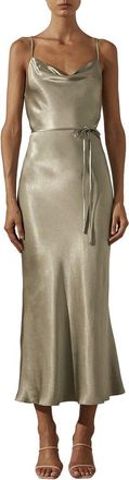 Shona Joy La Lune Bias Cowl Midi Dress