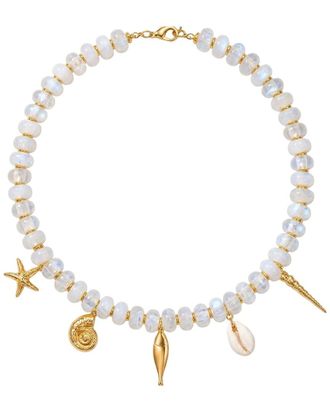 Liv Oliver 18K Plated 28.20 Ct. Tw. Quartz Necklace