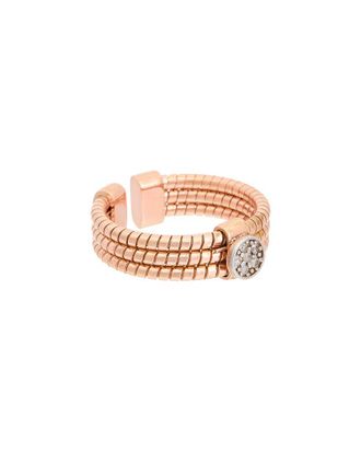 Meshmerise 18K Over Silver 0.06 Ct. Tw. Diamond Ring