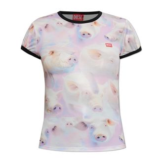 Diesel T-Shirts, female, Multicolor, Size: XS Top T-Unkyp