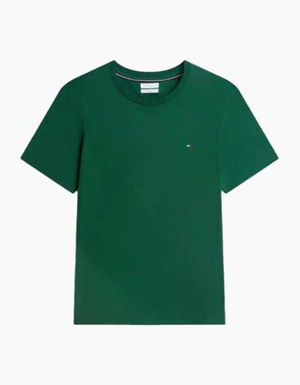 Tommy Hilfiger Mens Tommy Hilfiger Flag Embroidery Crew Neck T-Shirt L2N Street Green - Size: 38