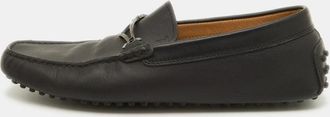 Tod's Tods Black Leather Slip On Loafers
