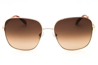 Fossil FOS2133GS Rectangular Metal Sunglasses - Gold