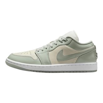 Nike Air Jordan 1 Low SE Womens Shoes (HF4078-100, Sail/Metallic Silver/White/Seafoam), Sail/Metallic Silver/White/Seafoam, 7 UK