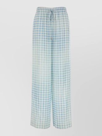 Ermanno Scervino printed silk wide-leg trousers