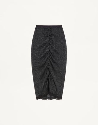 Valentino Lurex Knit Skirt Wo