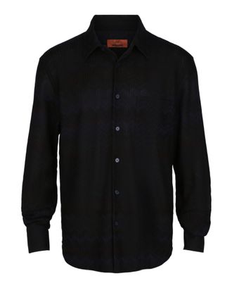 M Missoni Chevron-Pattern Long-Sleeved Shirt