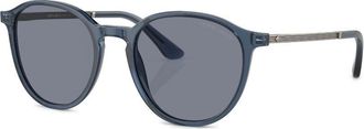 Giorgio Armani round-frame sunglasses - men - Acetate - 51 - Blue