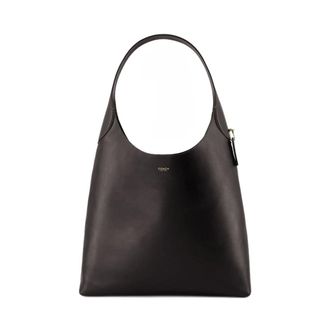 Coach Shoulder Bags, female, Black, ONE SIZE, Grained Calf Leather Shoulder Bag in Black