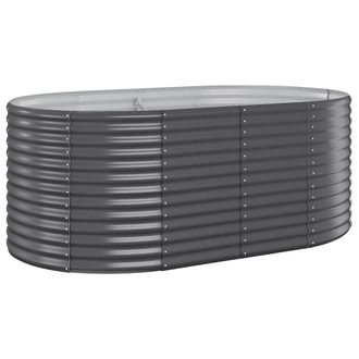 vidaXL Vidaxl - Jardinera Arriate Acero Galvanizado Antracita 175x100x68cm