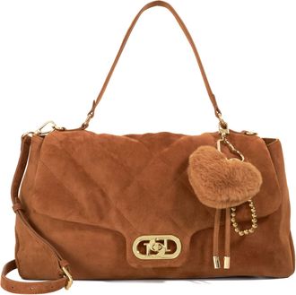 Dune London Womens Accessories Regency - Leather Shoulder Bag - Chestnut Suede - One Size
