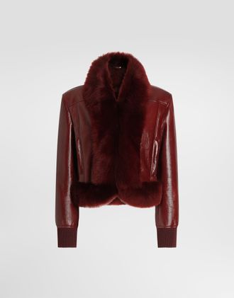 Dolce & Gabbana Lambskin Jacket - Woman Blazers Burgundy 38