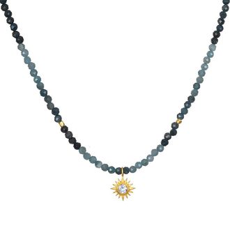 Satya Jewelry Channeling Wisdom Sapphire Starburst Beaded Choker