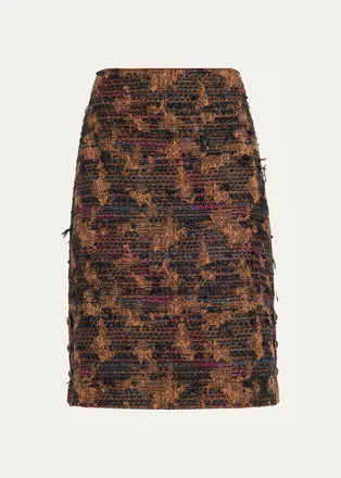 Kobi Halperin Olsen Tweed Knee-Length Skirt