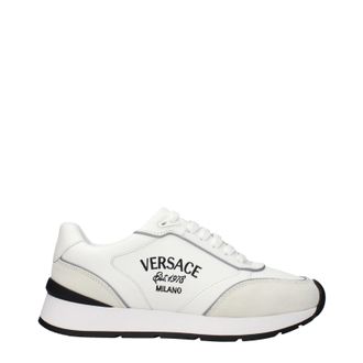 Versace Herrens Turnschuhe aus wei&szlig;em Leder