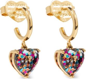Kate Spade New York my love glitter heart earrings - women - Metal (Other) - One Size - Gold