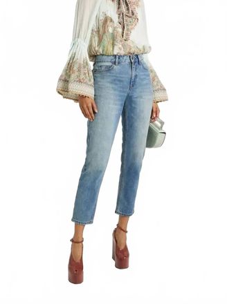 Zimmermann Bead-Embellished Printed Chiffon Blouse In Multi