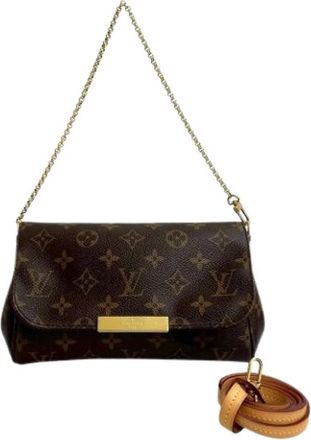 Louis Vuitton Pre-owned Vintage Cross Body Bag - Dames - Vintage Schoudertas - Bruin - ONE Size - Leer - Vintage