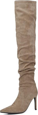 Generic Womens Over The Knee Boots Pointed Toe Stiletto Heels Slouchy Suede Soft Upper Cushioned Insole Comfortable Non Slip Wear Resistant Casual Party Eveni
