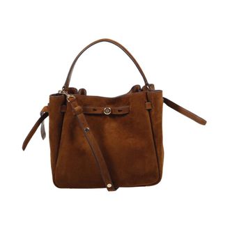 Tory Burch Tory Burch, Handbags, female, Brown, Size: ONE SIZE Romy Suede Bucket Bag