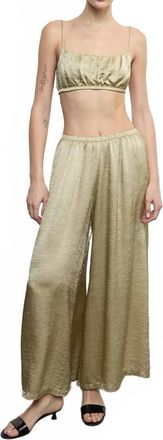 Enza Costa Textured Satin Bralette In Celadon