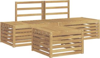 vidaXL Conjunto De Sof&aacute;s De Exterior 4 Pieza Blanco Vidaxl