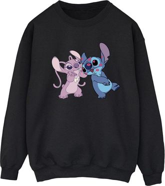Disney Dames/Dames Lilo & Stitch Kisses Sweatshirt (Zwart)
