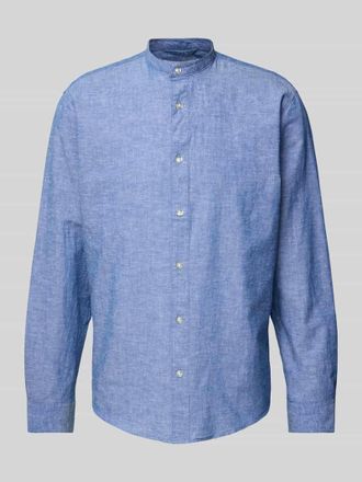 Selected Regular Fit Freizeithemd aus Baumwoll-Leinen-Mix Modell REGNEW in Jeansblau, Gr&ouml;&szlig;e XL
