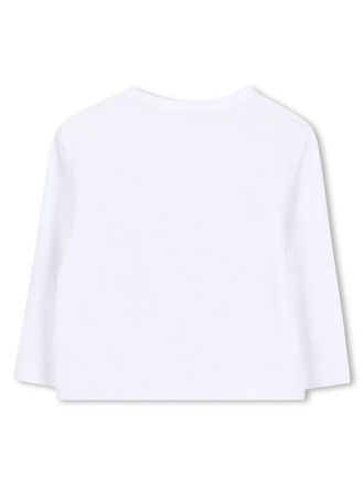 Karl Lagerfeld Logo-Embroidered Cotton T-Shirt - White