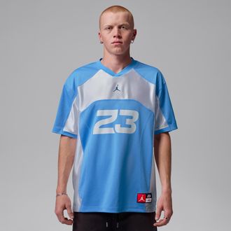 Nike Jordan Mens Jordan Flight Jersey Top in Blue | IF1913-412
