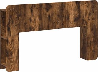 vidaXL Cabecero Con Armario Roble Ahumado Madera De Ingenier&iacute;a Vidaxl
