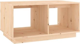 vidaXL Vidaxl - Mesa de centro de madera maciza de pino 80x50x40 cm