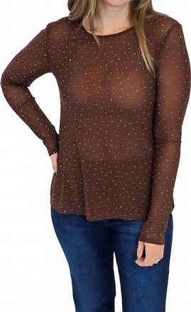 Origami Jewellery Oh My Mesh Top In Brown