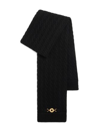 Patou braided-knit scarf - Black