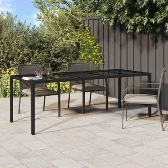 vidaXL Mesa De Comedor De Jard&iacute;n Negro Puro 250 X 100 X 75 Cm Vidaxl