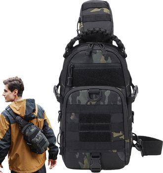 Generic Mens Sling Bag - Sports Pack, Waterproof Travel, Army Chest Bag, Outdoor Carry Solution | for Hiking Camping Fishing Cycling Trekking Adventure Commut