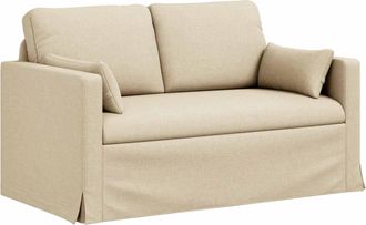 vidaXL Sof&aacute; Crema 139 X 78 X 80 Cm Tela Vidaxl