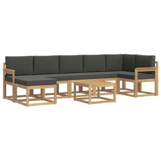 vidaXL Conjunto De Sof&aacute;s De Exterior 8 Pcs Blanco Y Antracita Vidaxl