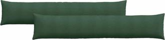 vidaXL Cojines De Sof&aacute; 2 Pcs Verde Oscuro 200 X 40 Cm Tela De Pana Vidaxl
