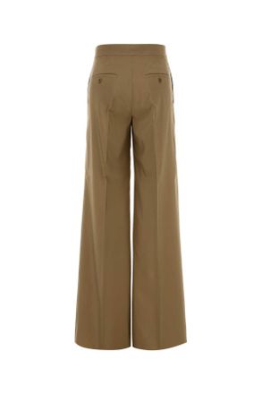 Max Mara Womens Camel Wool Blend Wide-Leg Bronte Pant Sabbia Exterior: Virgin Silk Pantaloni