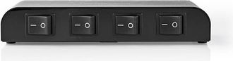 Nedis Caja De Control De Altavoz Puertos De 4 Puertos Abrazaderas De Terminales Impedancia Del Altavoz 4 16 Ohmios Carga Maxima Por Canal 200 W Aluminio Neg