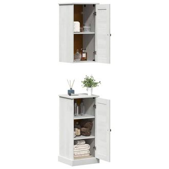 Berkfield Home Beautiful Bathroom Furniture Set 2 pcs Antique white 37 x 34 x 80 cm in Off-White