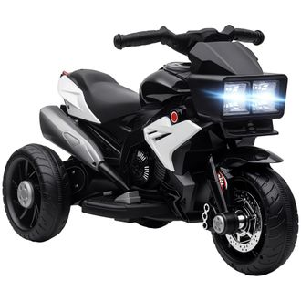 OEM Moto El&eacute;ctrica Infantil Con Luces Bocina M&uacute;sica Neum&aacute;ticos Anchos Moto Para Ni&ntilde;os Con Velocidad 3 Km/h Negro