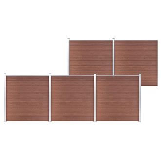 vidaXL Valla De Jard&iacute;n De Wpc Marr&oacute;n 872x186 Cm Vidaxl