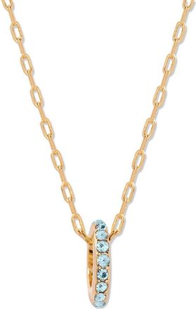 Brook & York Gabby Birthstone Necklace in Gold/mar at Nordstrom