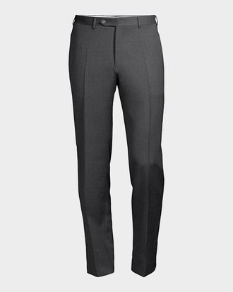 Canali Men & apos;s Pleated Wool Trousers