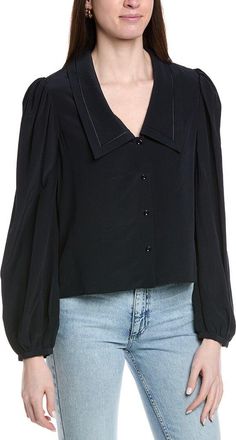 Frame Denim The Sailor Silk Blouse