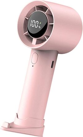 OEM Ventilador Digital Port&aacute;til Con Pantalla, Velocidad Ajustable, Carga Usb, Ideal Para La Oficina, El Hogar Y Exteriores, Color Rosa