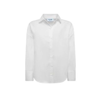 Blugirl Poplin overhemd met kanten details - Dames - Blouses & Shirts - Wit - Maat: S Katoen